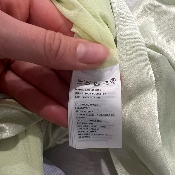 Bardot opal blouse- pistachio - Picture 9 of 9